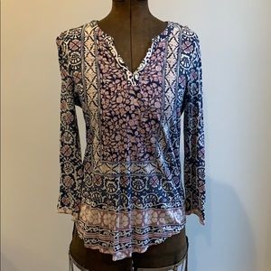 Lucky Brand slot neck tunic